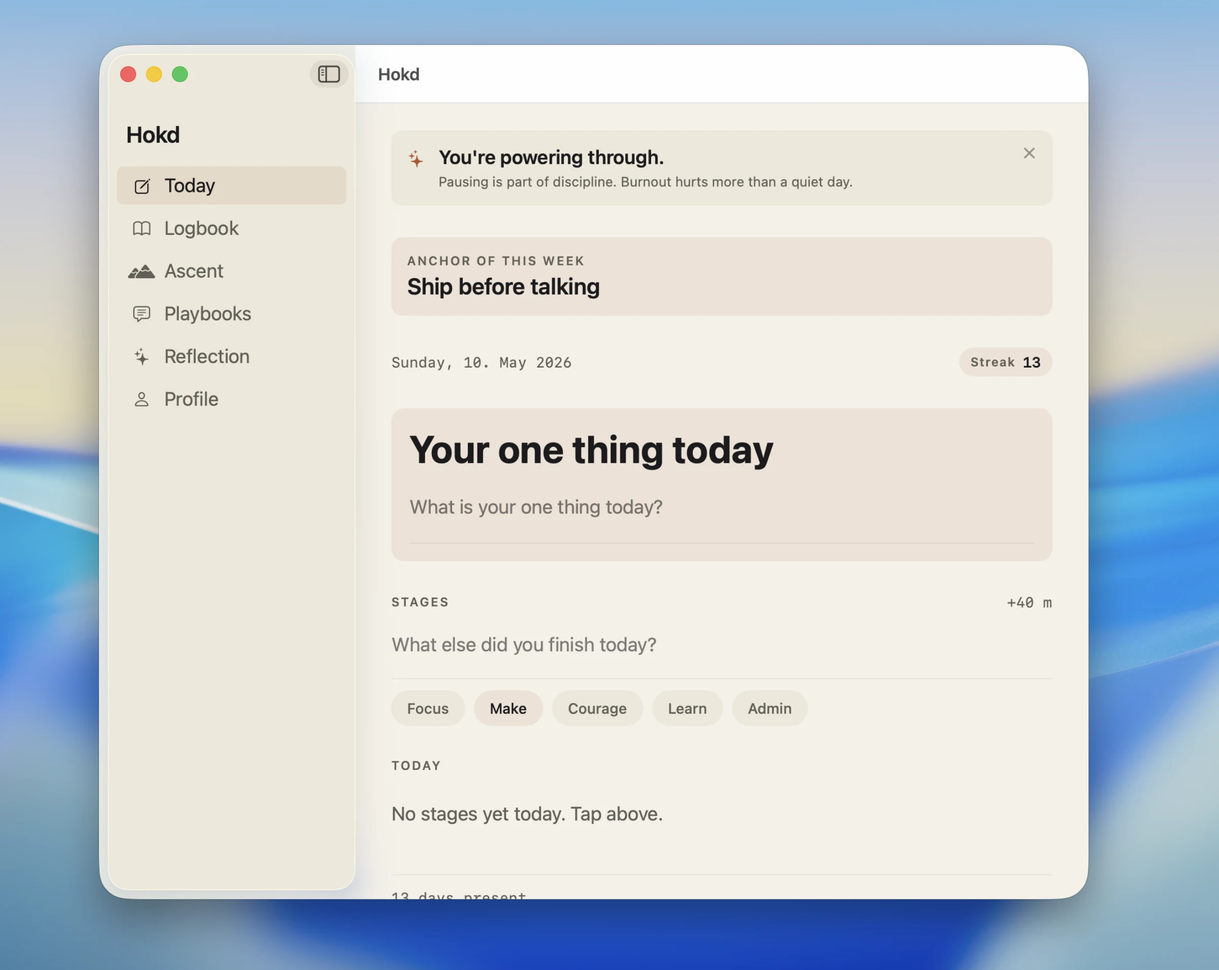 I built a journaling app for the work nobody assigns