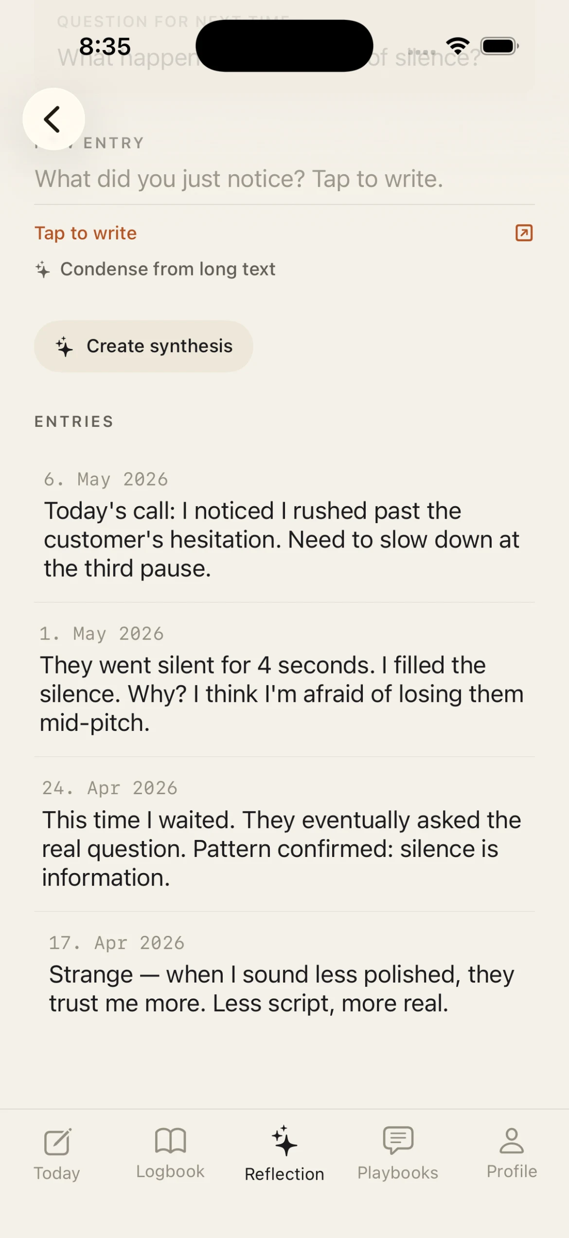 Reflection themes